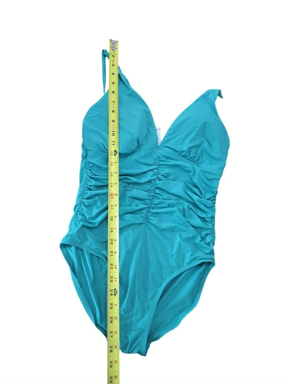 Calvin Klein Ruched One-Piece Swim Suit Rushing Slimming Size 10